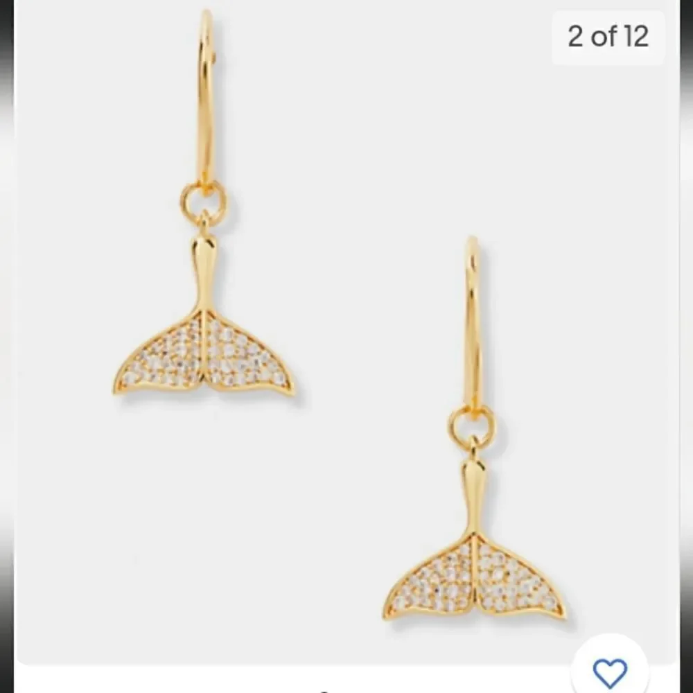 Kate Spade Whale Tale dangle earrings